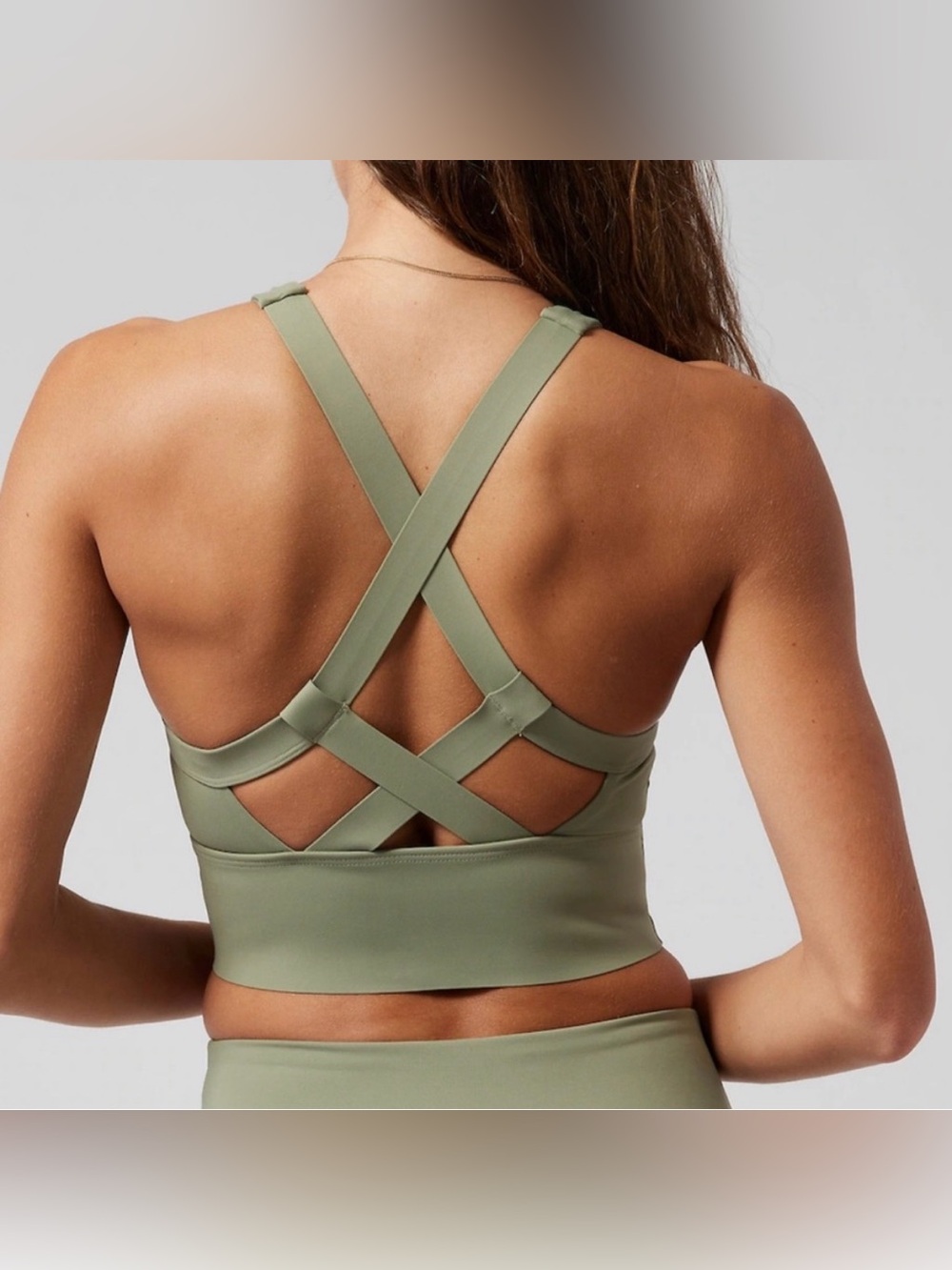 Athleta Palm Conscious Crop Bikini Top Sz XS D-DD